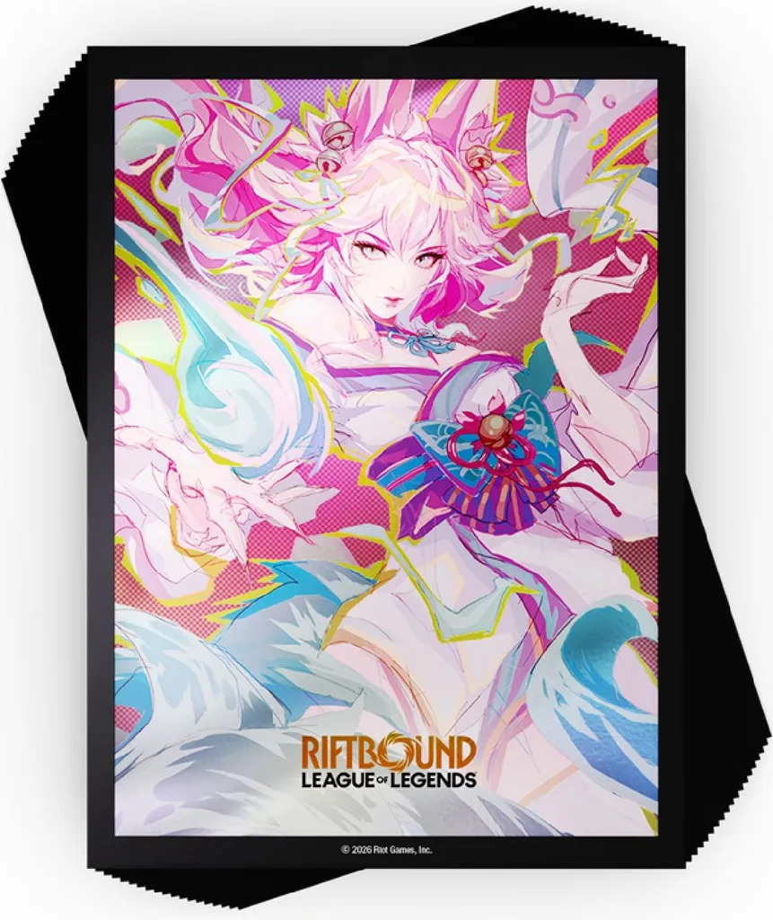 Sleeves de tournoi LoL Riftbound Ahri : 100 protèges mats durables