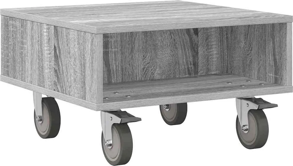 Tavolino con ruote Sonoma grigio 50,5 x 50 x 30 cm