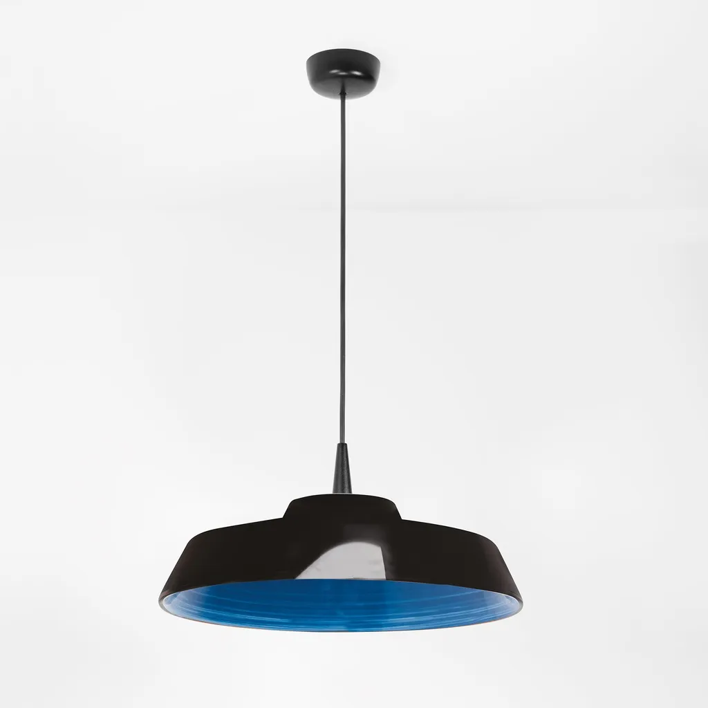 Suspension LED en Céramique Bleue Circus Black Luminaire Design de Salon