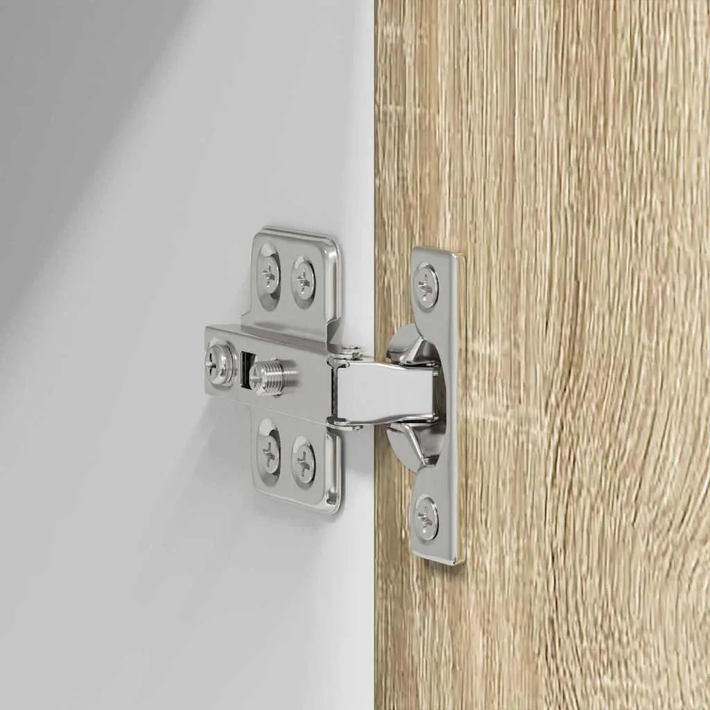 SYFAX Armadio a Muro 50 x 31 x 80 cm - Rovere Sonoma e Bianco - 9