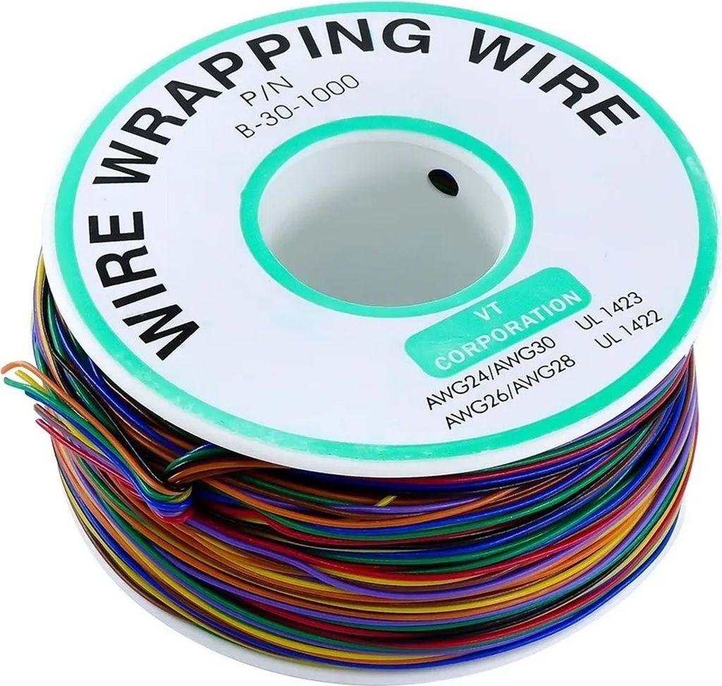 8 Farben Leiterplatte Flying Wire Zinn plattiert Kupfer PCB Wrapping Wire Kabel für die Luftfahrt 30AWG