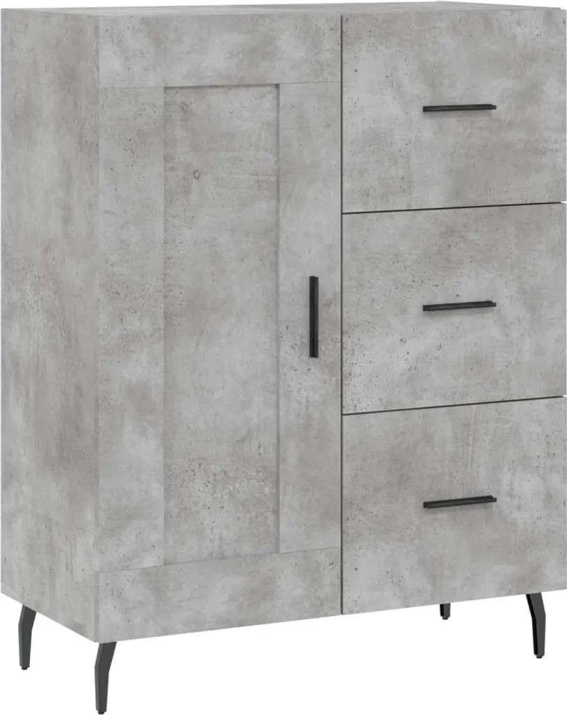 Credenza Salvaspazio Grigio Cemento | Mobile Bagno e Living 90cm - 2