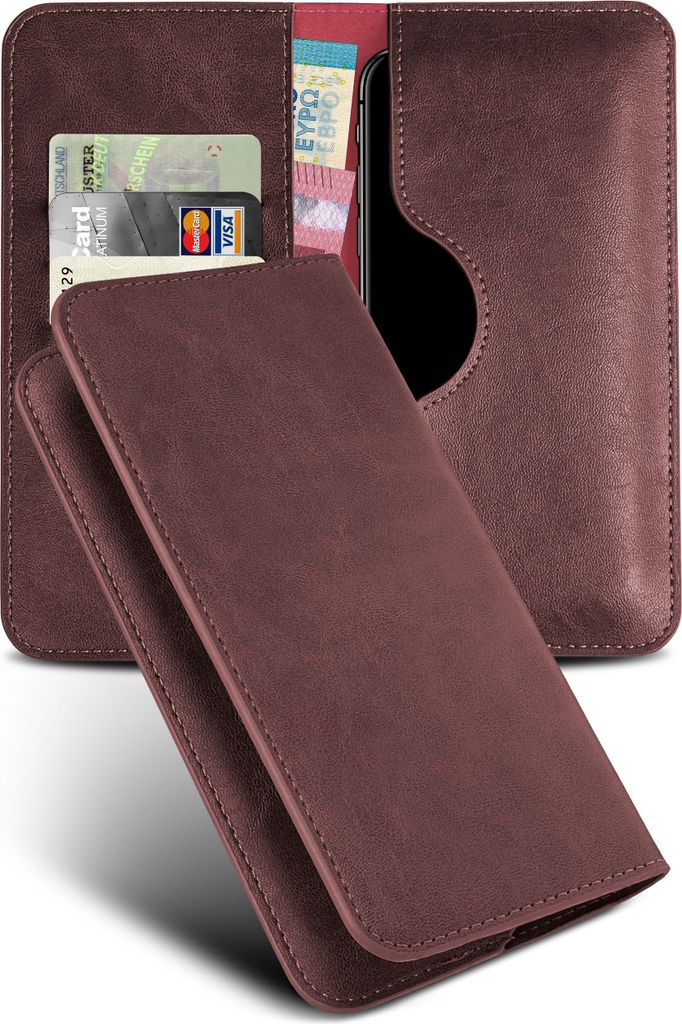 PURSE-Case für iPhone X / iPhone Xs, Farbe:Weinrot