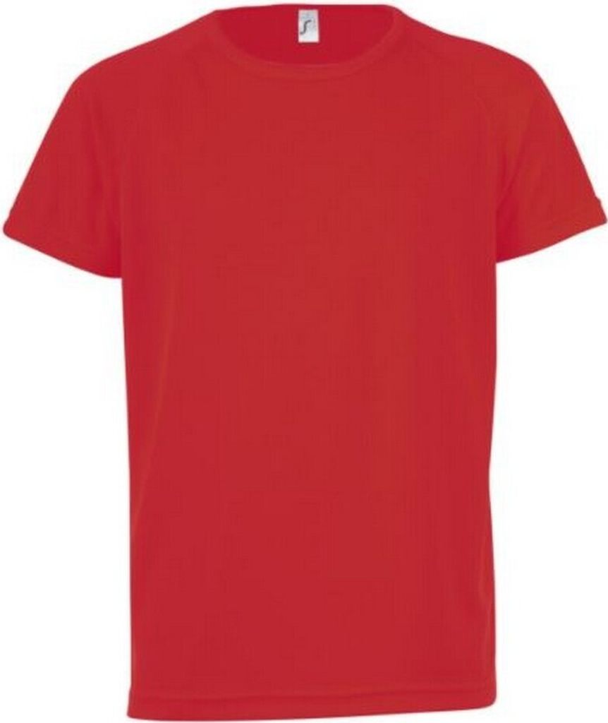 SOLS Kinder T-Shirt Sporty, Kurzarm PC2153 (8 Jahre (128)) (Rot)