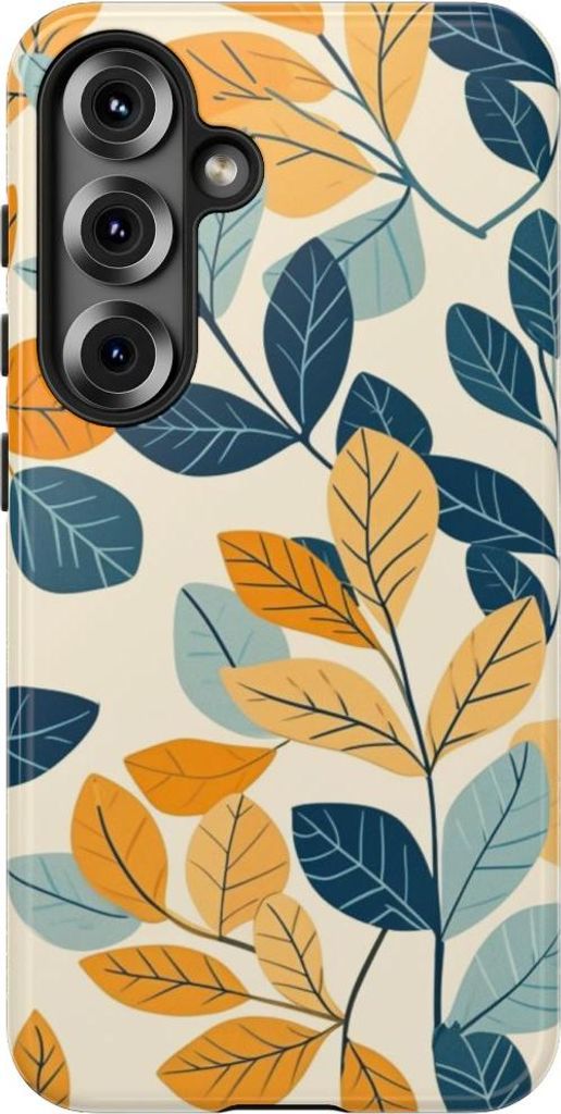Buntes Blätter-Muster – Hülle Kompatibel mit Samsung Galaxy S25