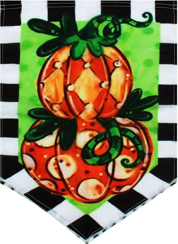 12,5'x18' Bandiera da giardino Tom's Pumpkin Topiary Autunno Yard Banner Decorazioni