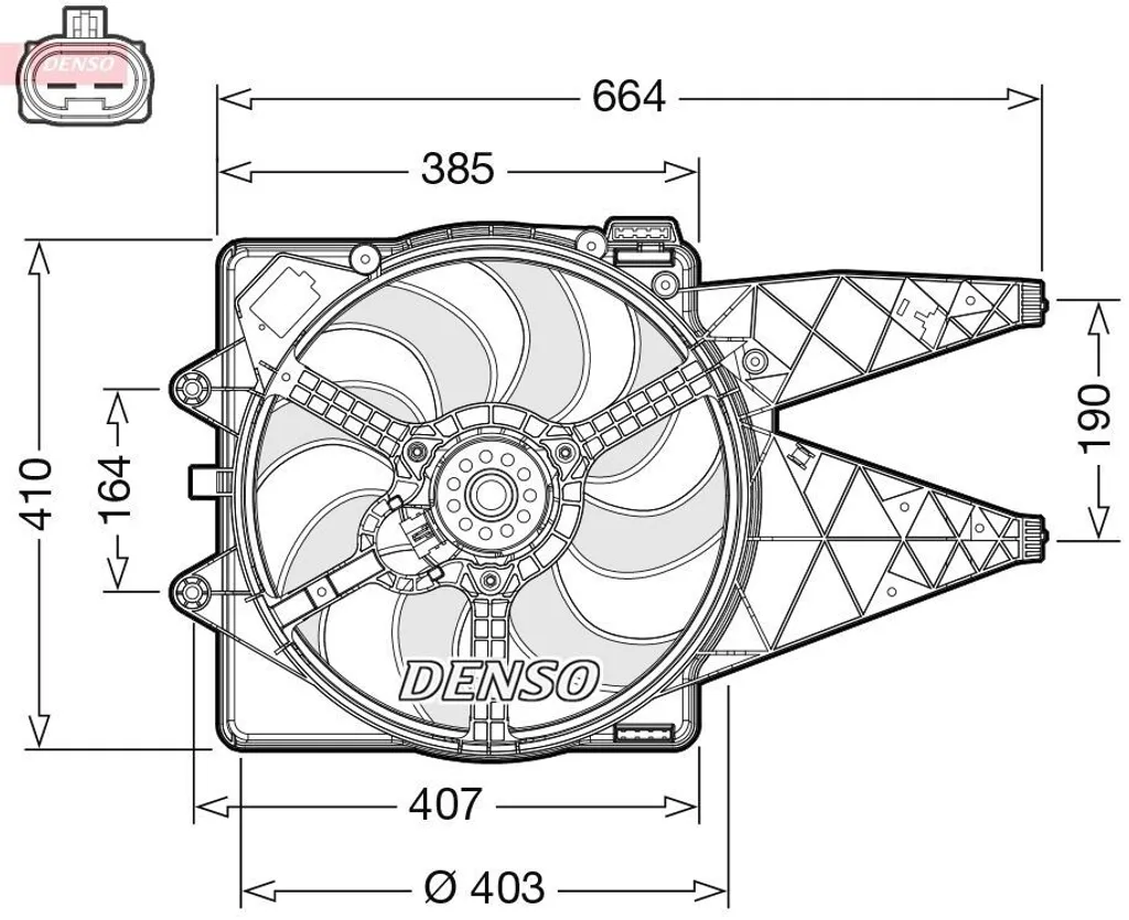 Ventilateur de refroidissement moteur pour FIAT BRAVO II (198) DENSO 09309
