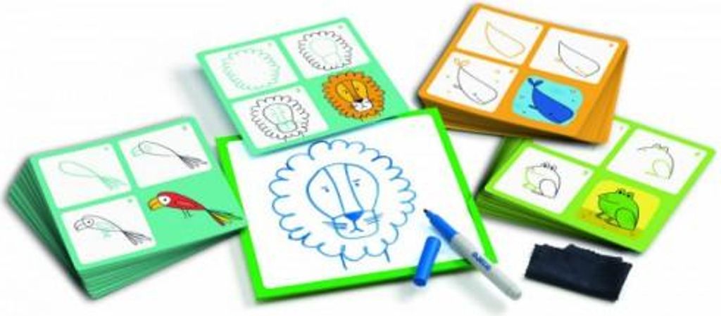 Hra Eduludo – Kreslenie zvieratiek krok za krokom, Djeco Obrázok produktu 