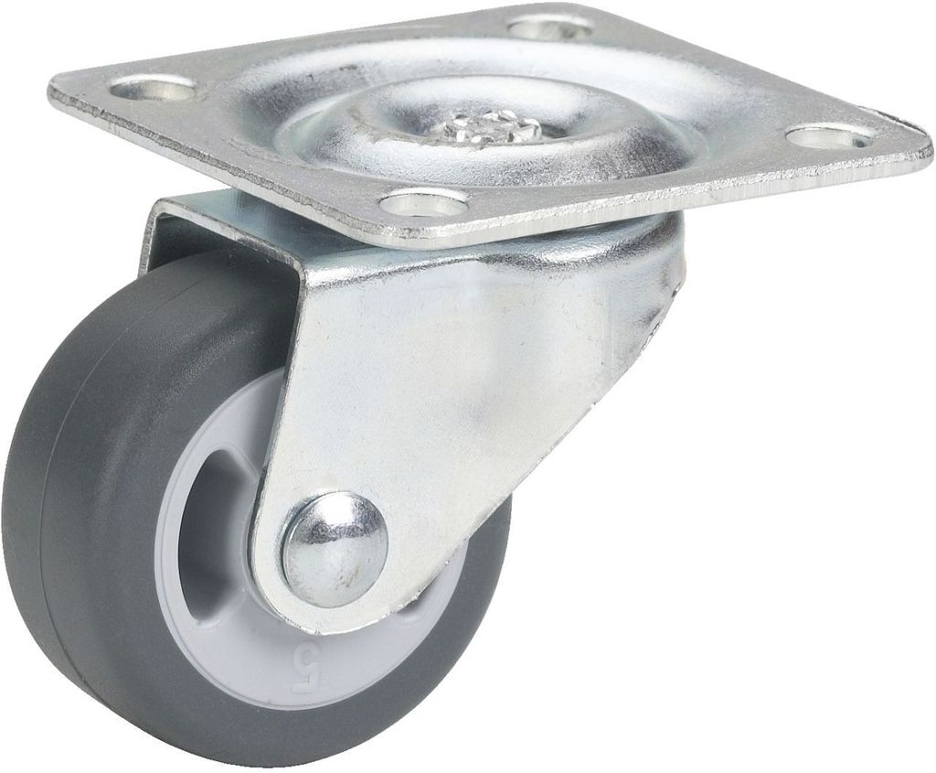 Lenkrolle mit Platte 30 x 14 mm, Tragkr. 20 kg Produktbild 