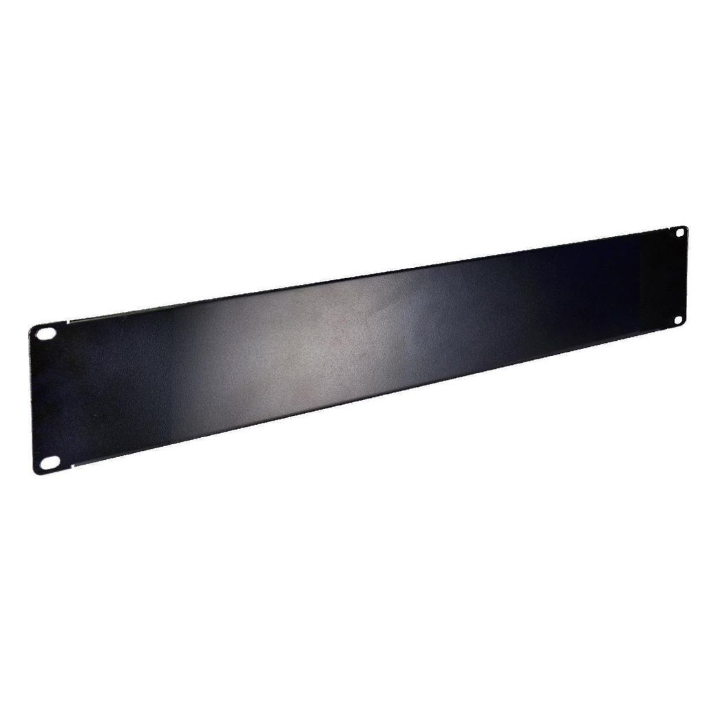 19 Zoll 1HE Rack Abdeck-Frontblende aus Stahl, schwarz