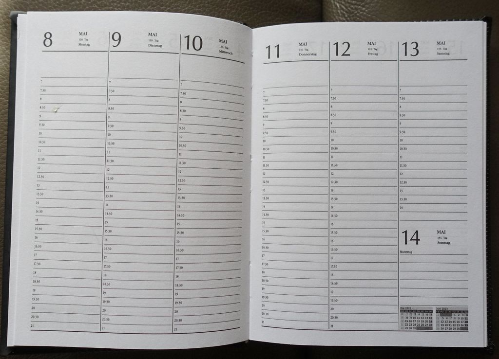 GKA 2025 Taschenkalender kupfer A7 mit Kugelschreiber Produktbild 5