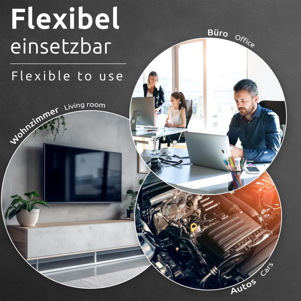 ECENCE Kabelschlauch 3m - Weiss - Kabelmanagement Produktbild 7