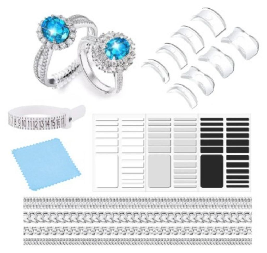 INF Transparentes Spiralen-Ringgrößen-Set TPU+PC 20 Stück Produktbild 