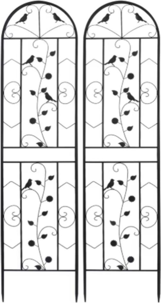 Trellis Opulence – 2er Set Metall-Treillis für Garten & Balkon – Kletterpflanzen-Rankgitter – 188cm – Rostschutz