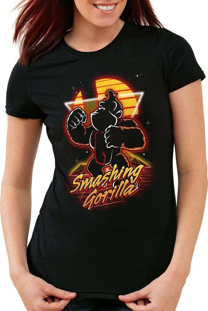 style3 Kong Smash Damen T-Shirt smashing gamer