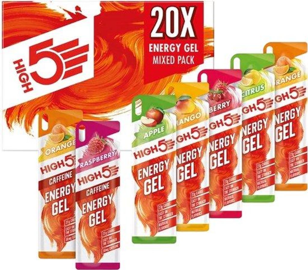 HIGH5 – Isotonisches Energy Gel – Mixed – Energiegel – Isotonisches Sportgel – Laufen & Radfahren – 20 x 40 ml