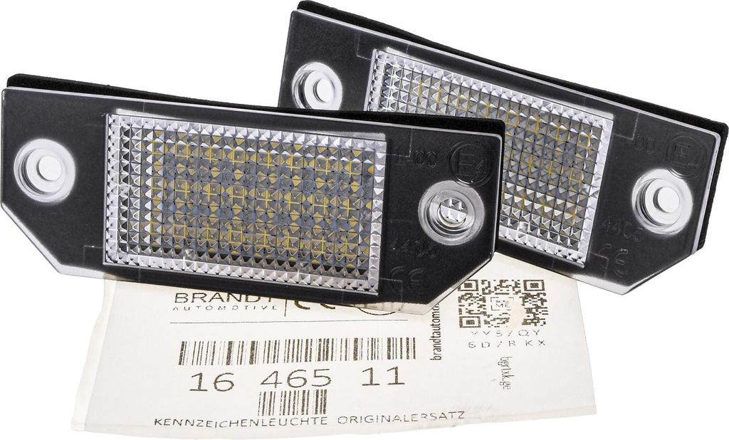 BRANDT AUTOMOTIVE Kennzeichenleuchten LED kompatibel mit Ford C-MAX I C214 03-10 Focus II 04-11 Focus II Cabrio 06-10