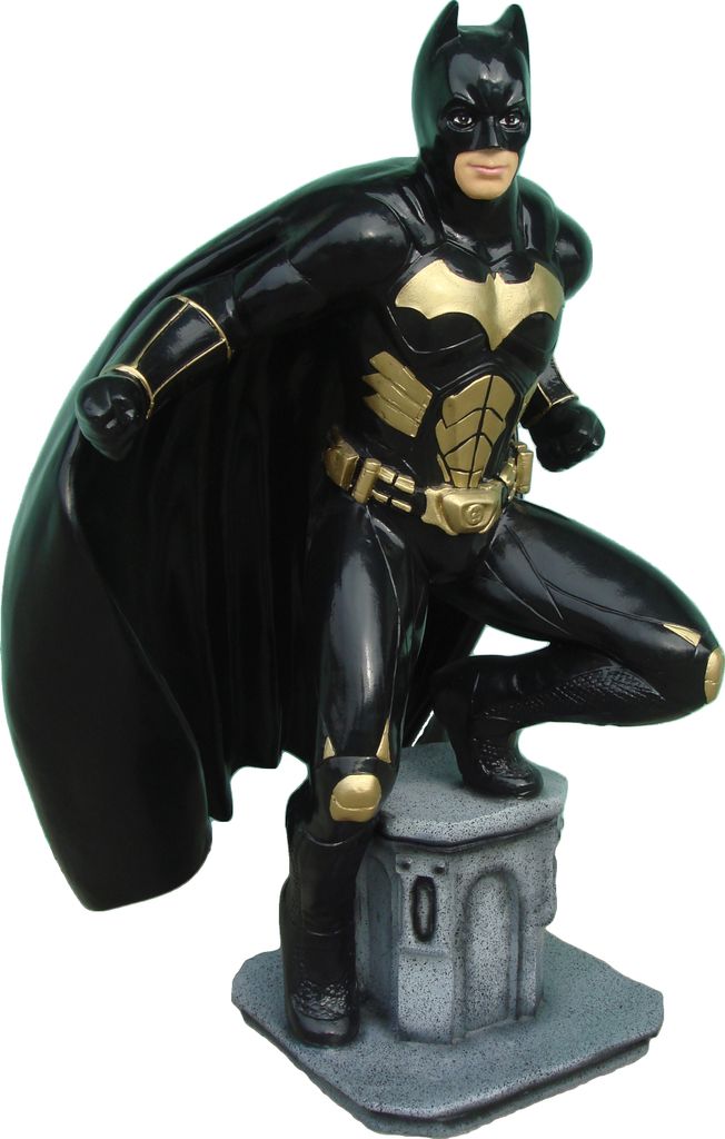 Batman klein auf Säule 110cm hoch Dekorationsfigur - GFK - lebensgroß - für draußen