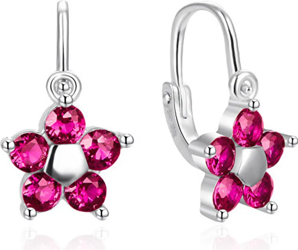 Orecchini a fiore per bambine con zirconi AGT-ED001BF