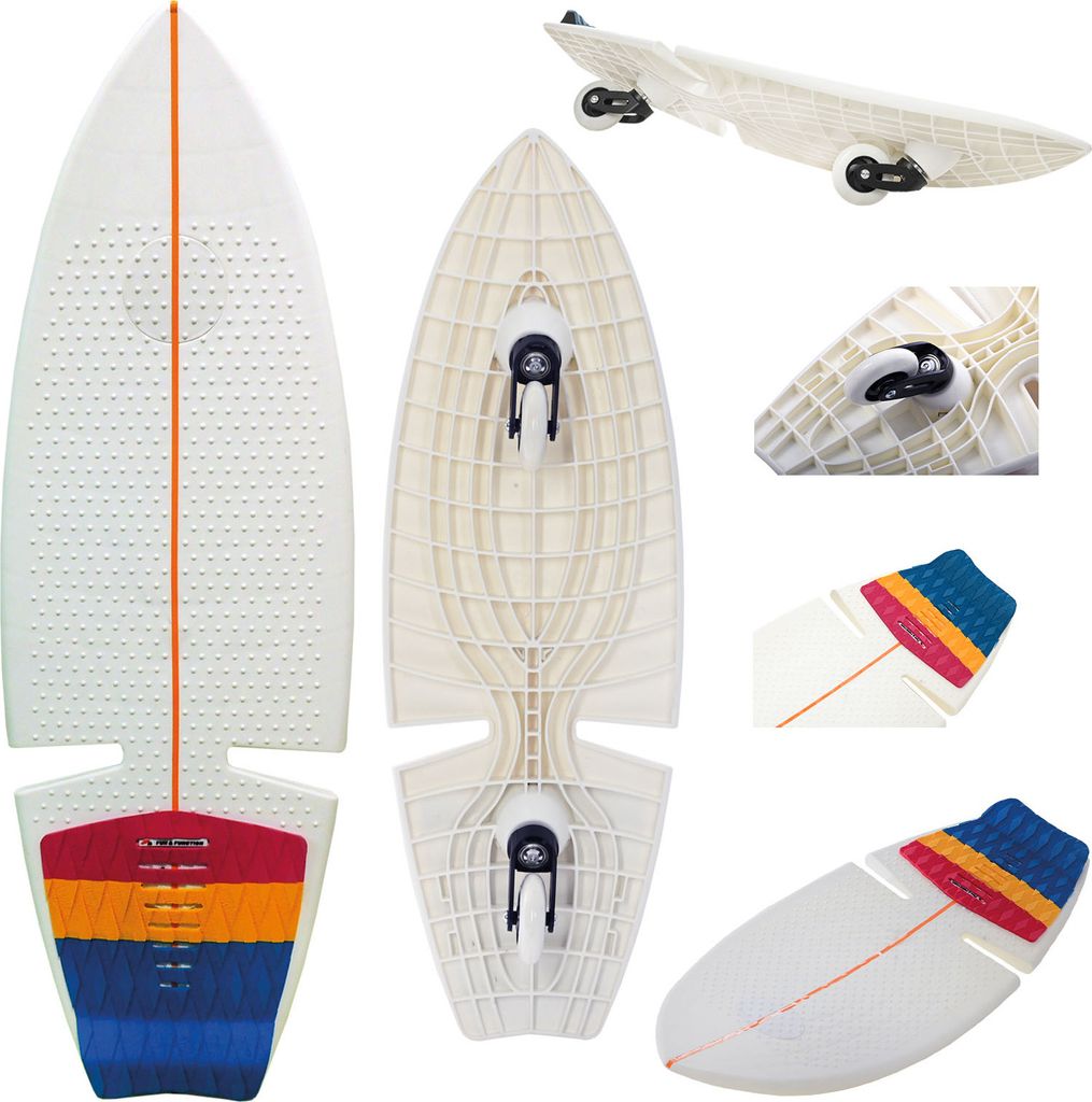 F2 Surf Waveboard Carving Board Street Surfer Skateboard Weiss/Bunt 2025