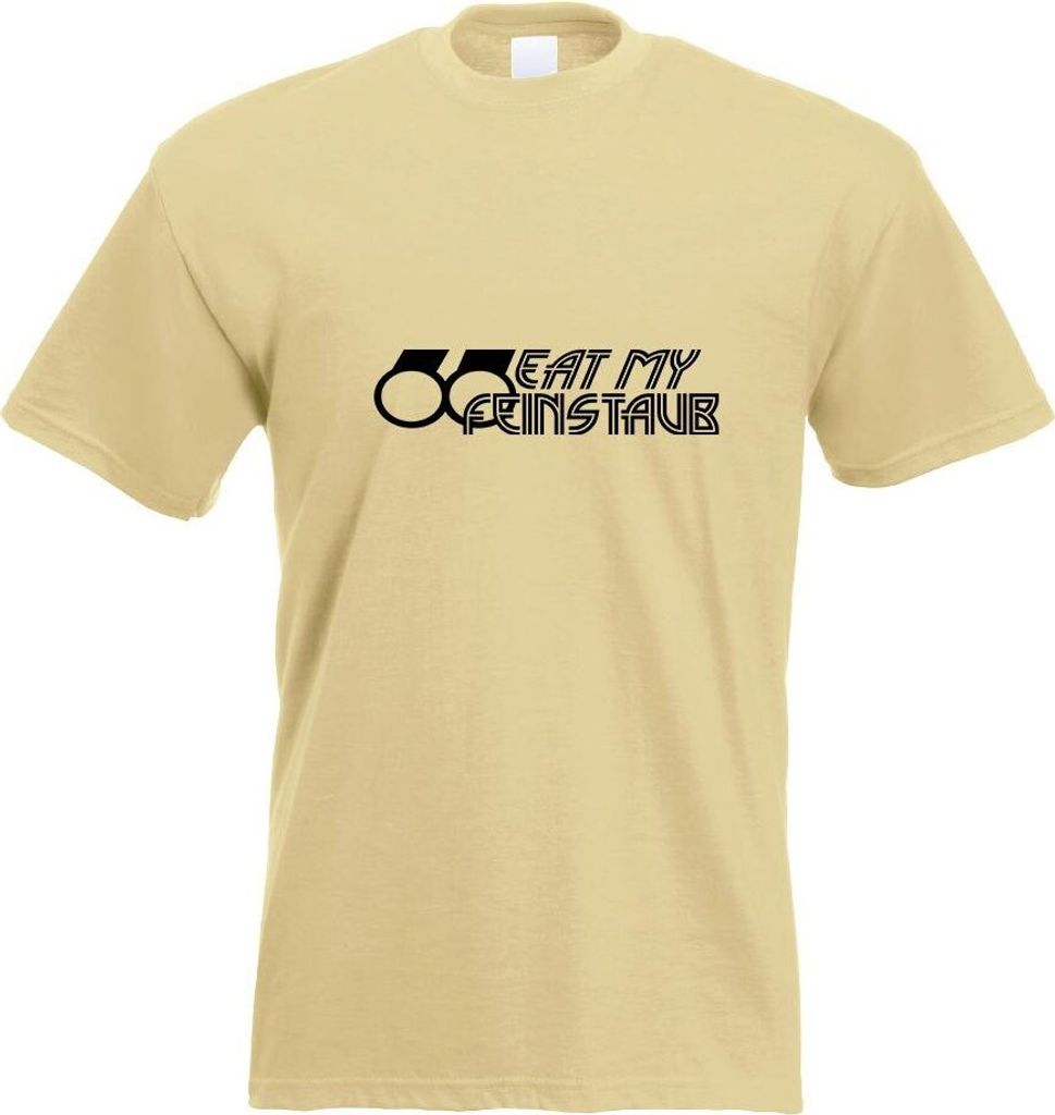 Kiwistar - T-Shirt - Khaki - Eat My Feinstaub Motiv Bedruckt Funshirt Design Print - mit Motiv Bedruckt - Funshirt Design - Sport - Freizeit - Herr...