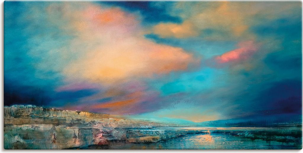ARTland Leinwandbild Sanfte Stille - weites Land Größe: 40x20 cm