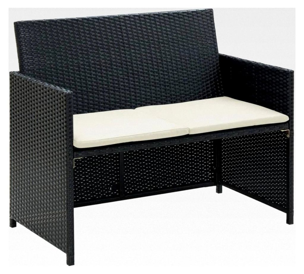 Gartensofa 2-Sitzer aus Poly Rattan für Garten und Terrasse