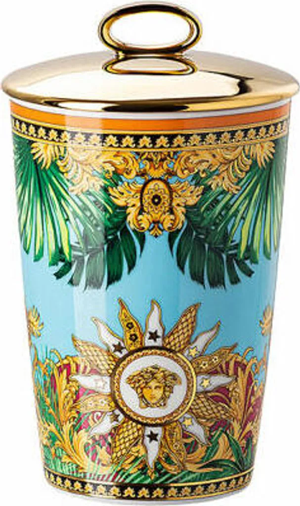 Lot de 2 Bougies Parfumées de Luxe Rosenthal Versace Jungle 14 cm