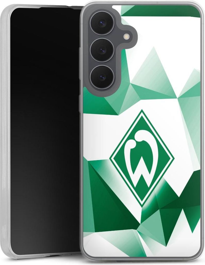 DeinDesign Slim Hülle für Samsung Galaxy S25 FE Silikon Case Ultra Dünn Handyhülle Offizielles Lizenzprodukt SV Werder Bremen Tarnmuster