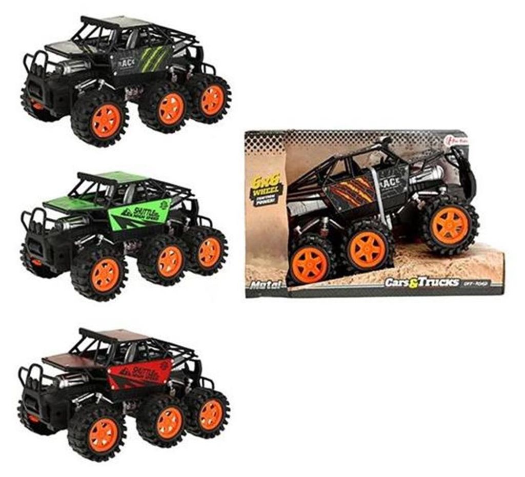 Toi-Toys Monstertruck Spielzeugauto mit 6 Rädern und Reibungsantrieb