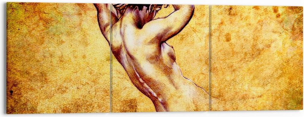Bild auf Leinwand - Leinwandbild - Weibliches Modell Körper posiert - 150x50cm - Wand Bild - Wanddeko - Leinwanddruck - Bilder - Kunstdruck - Lein...