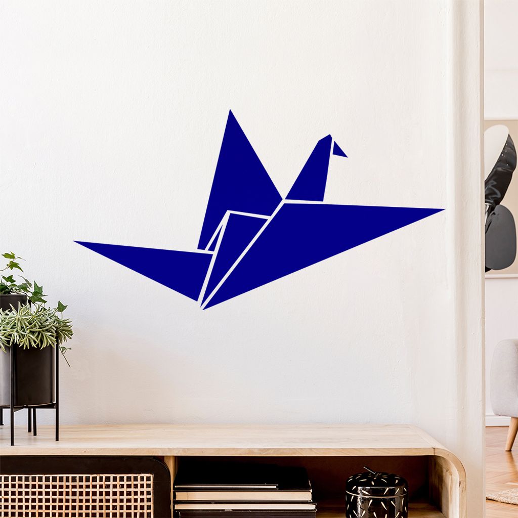 Papierfalten Kranich Wandtattoo Wandaufkleber Wall Sticker - Dekoration, Küche, Wohnzimmer, Schlafzimmer, Badezimmer