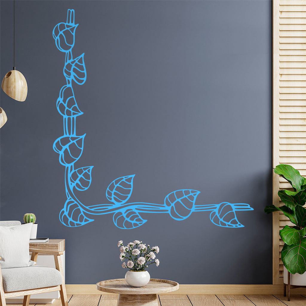 Blumen - Ranken Wandtattoo in 6 Größen - Wandaufkleber Wall Sticker - Dekoration, Küche, Wohnzimmer, Schlafzimmer, Badezimmer