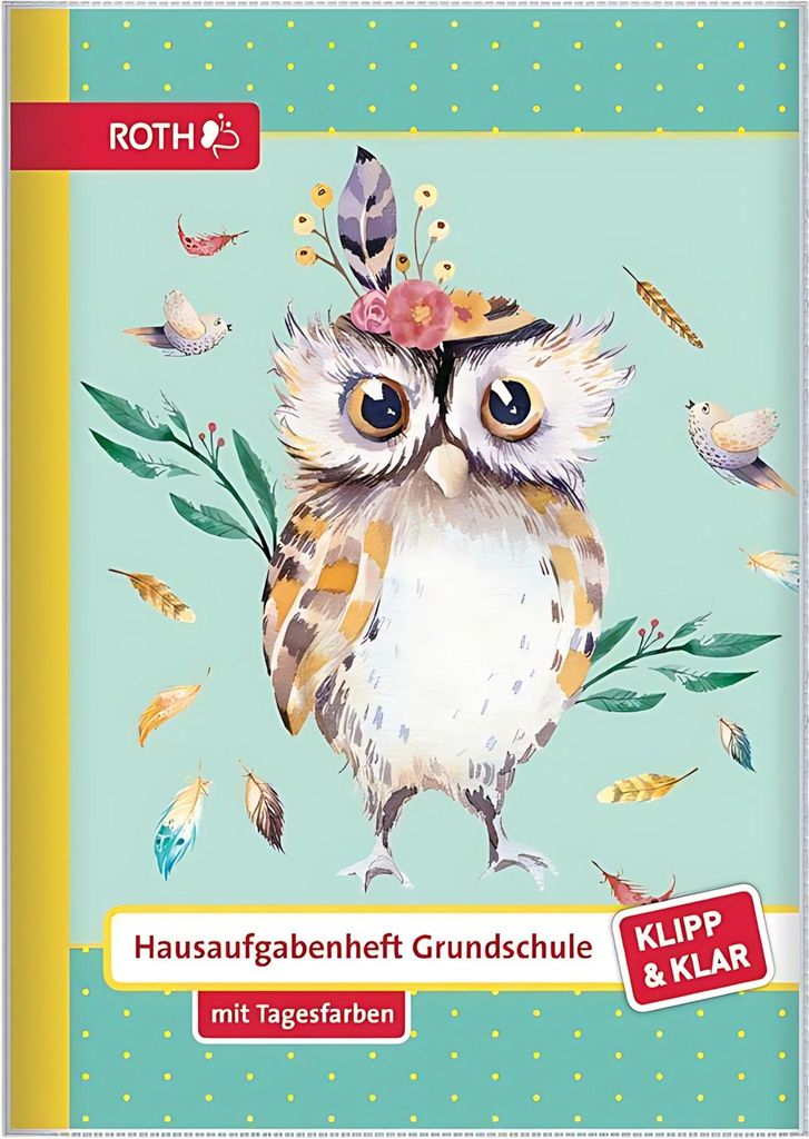 ROTH Hausaufgabenheft Klipp & Klar "Eule Lieselotte" DIN A5
