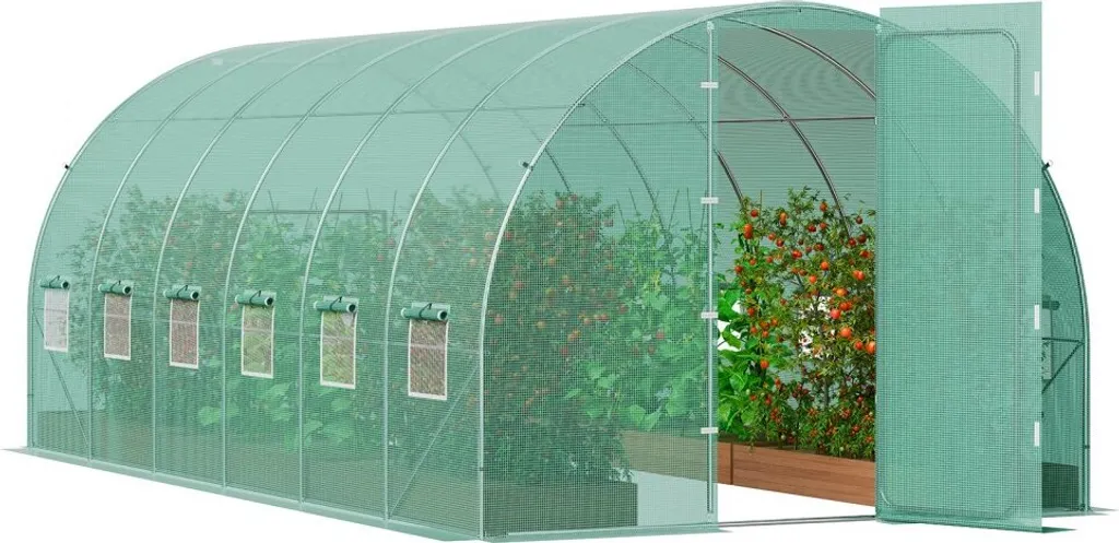 Serre tunnel de jardin idéale tomates et légumes culture précoce 17 m2