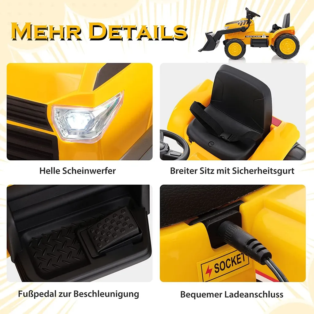 Pelle Excavatrice Électrique 12V : Sécurité et Démarrage Progressif