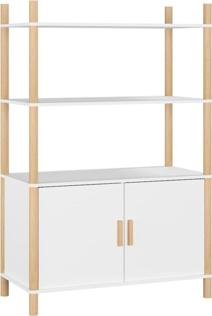 Highboard Weiß 80x40x121 cm Holzwerkstoff