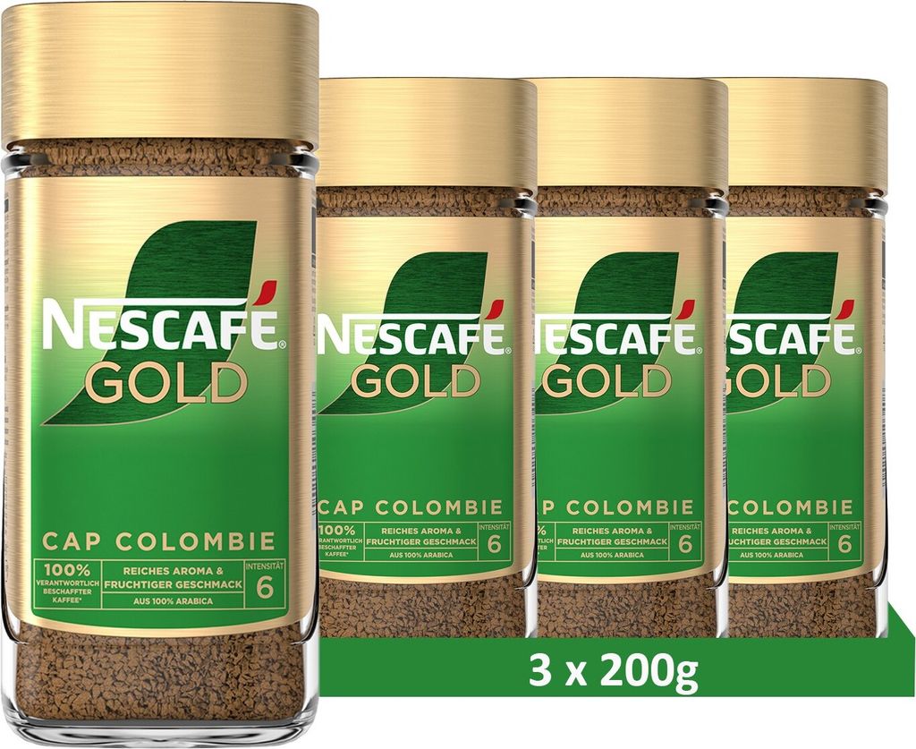 NESCAFÉ Gold Cap Colombie, löslicher Bohnenkaffee (3 x Produktbild 