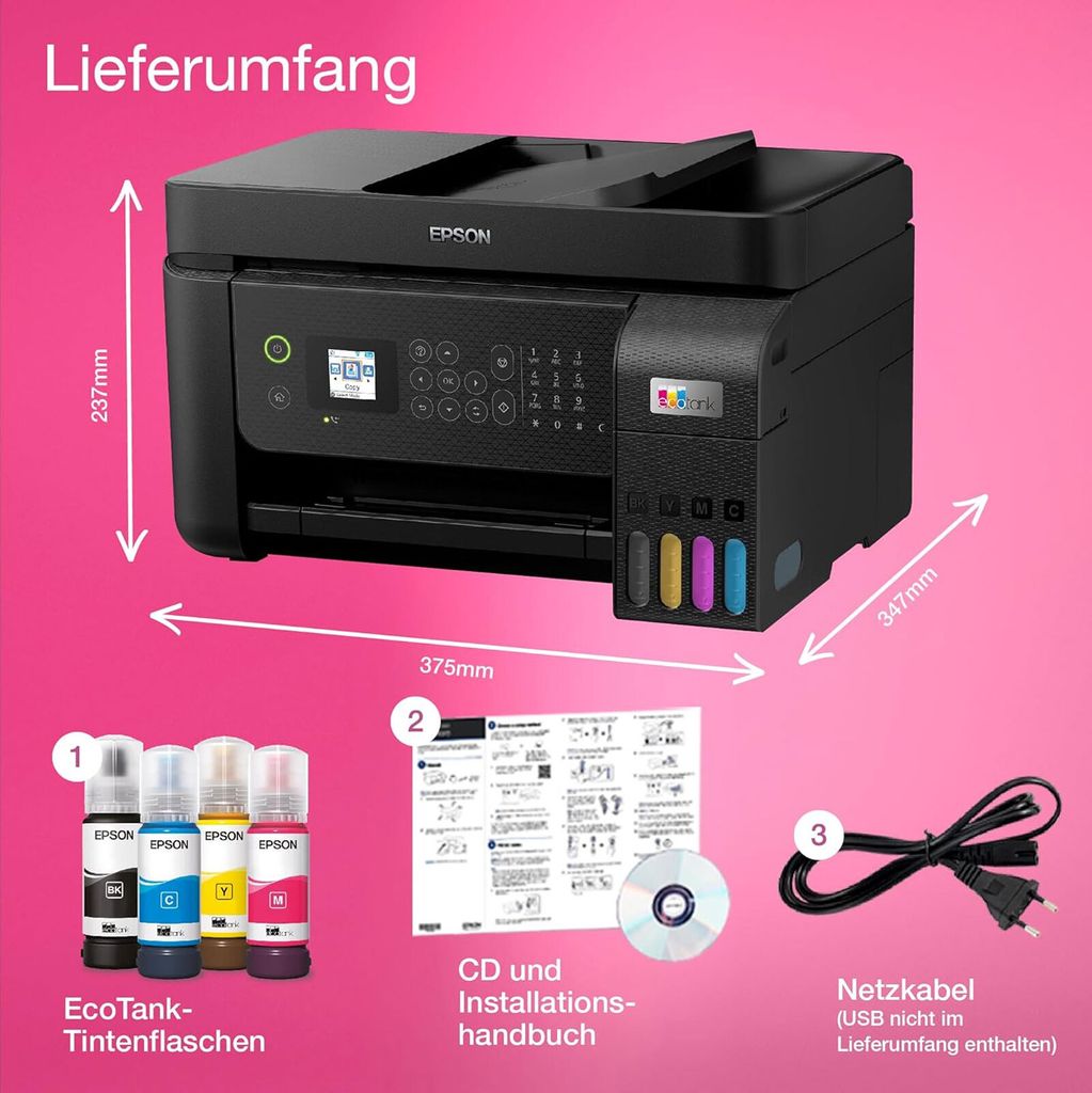 Epson EcoTank ET-4800, Tintenstrahl, Farbdruck, 5760 x 1440 Produktbild 23