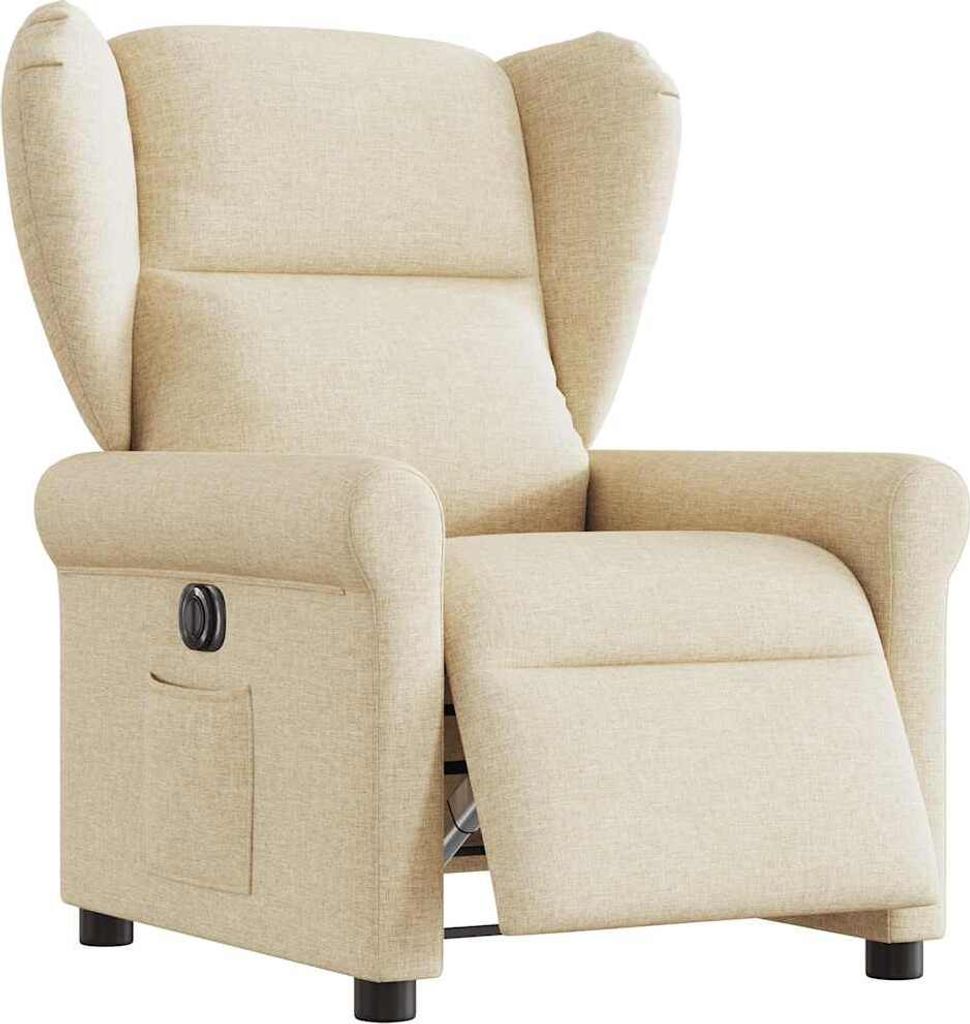 Relaxsessel Elektrisch Creme Stoff