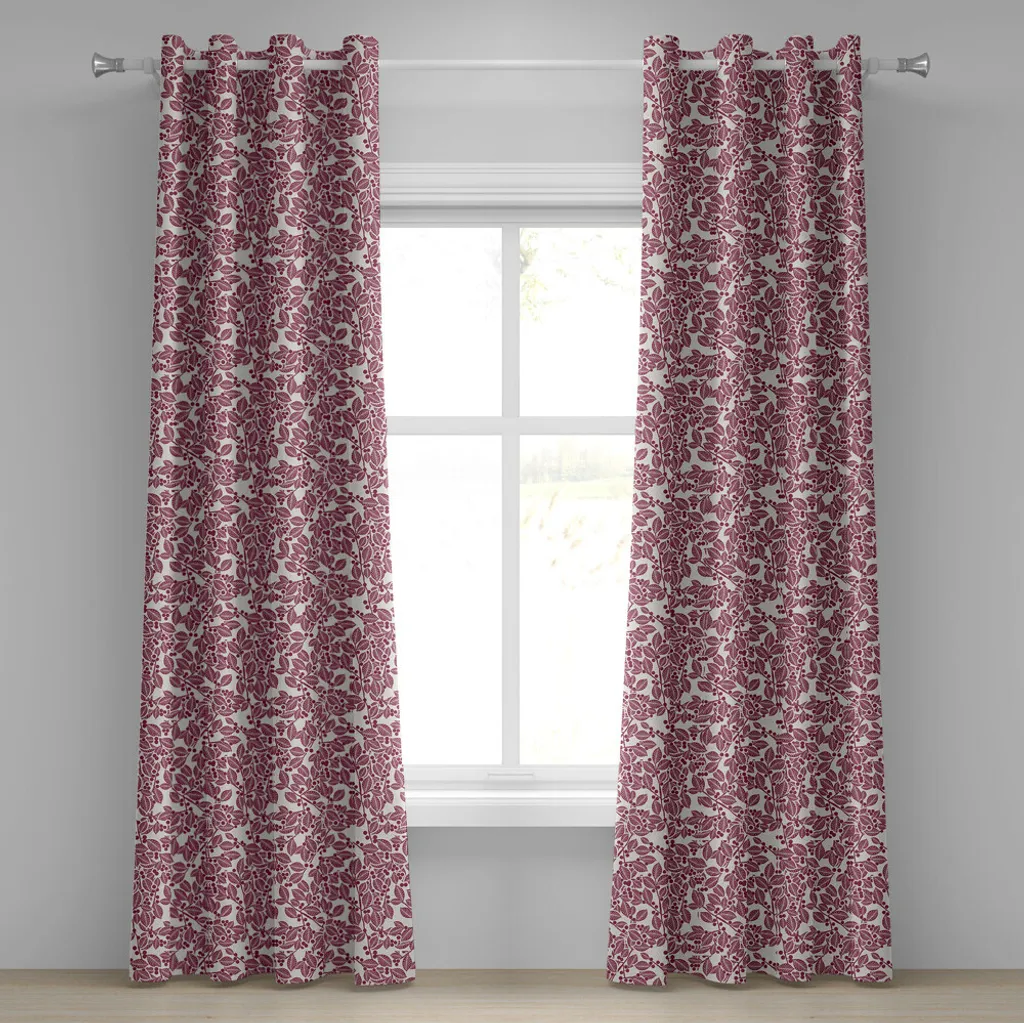 Rideau pour salon et chambre motif nature, lot de 2 panneaux 280x175 cm