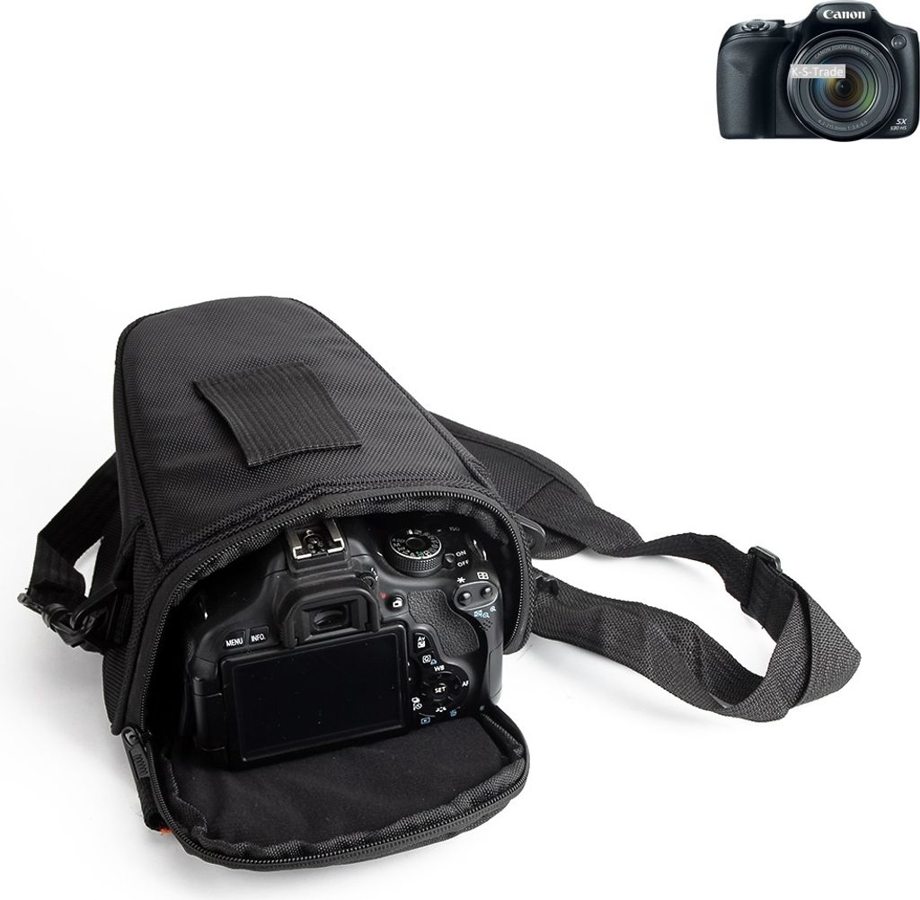 K-S-Trade Kameratasche Fototasche Schultertasche Umhängetasche kompatibel mit Canon PowerShot SX530 HS Colt für Systemkameras Schutzhülle bag