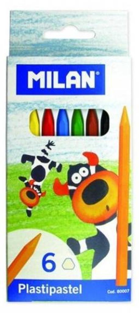 MILAN Wachsmalkreiden, 6 Farben