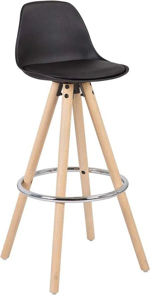 Tabouret de bar pour îlot central 75 cm en cuir synthétique marron chic