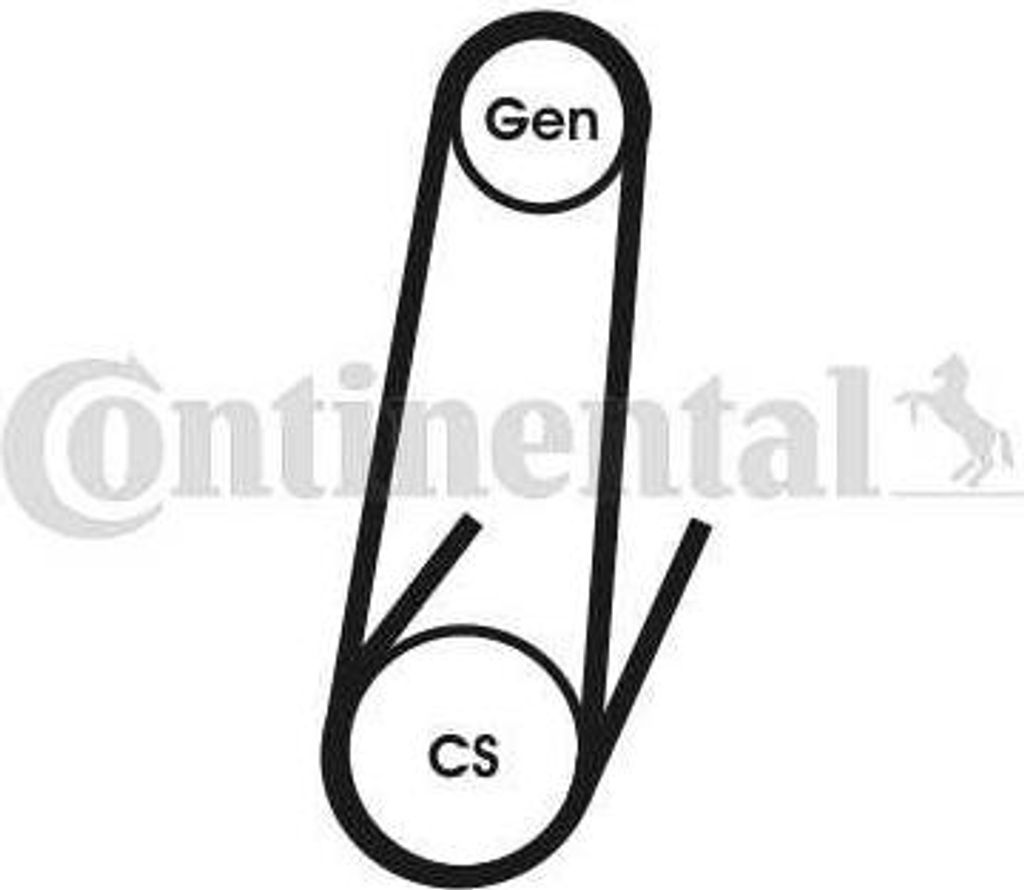 Courroie striée CONTITECH 4PK592 ELAST Image du produit 
