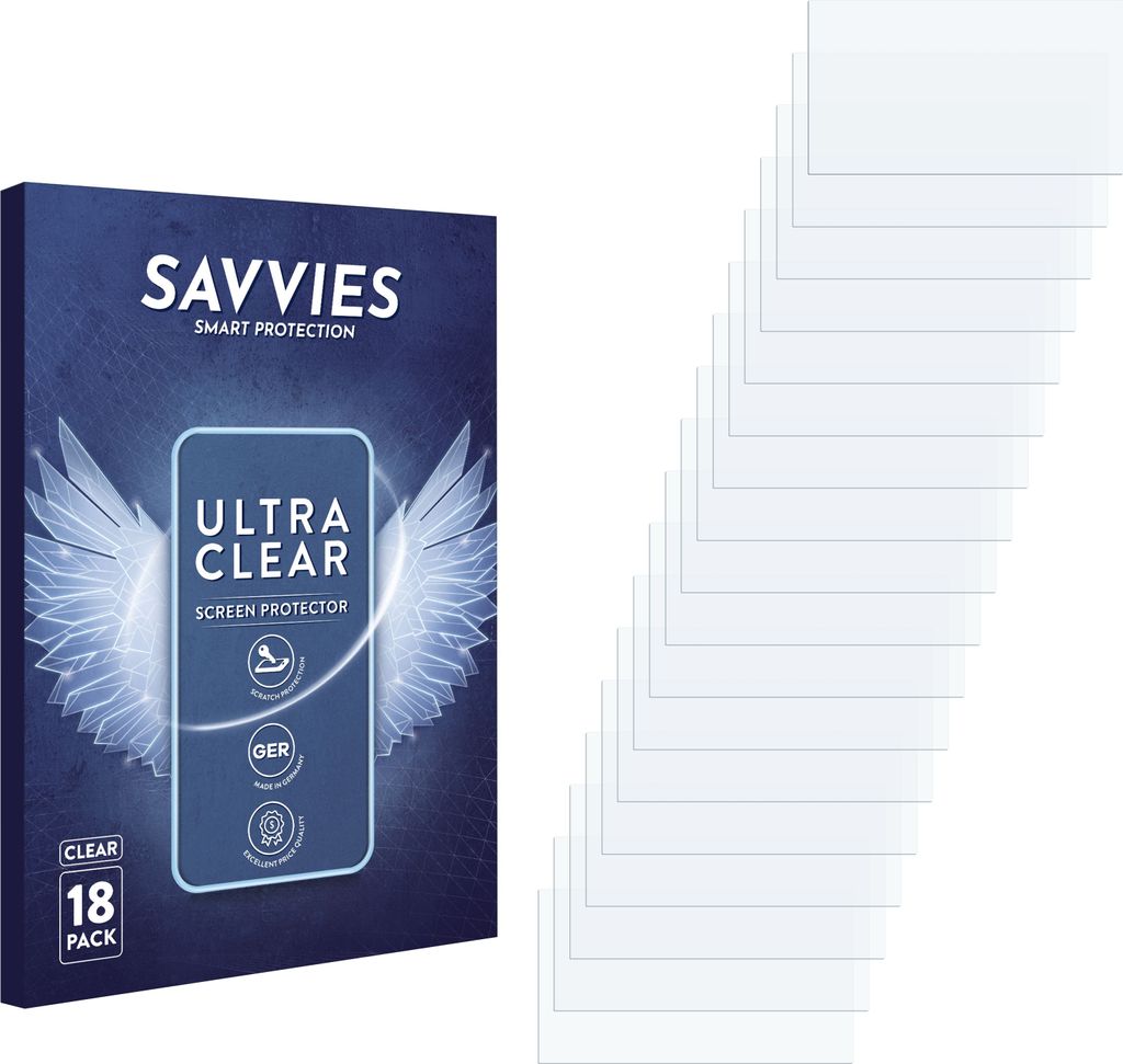 18x Für Pioneer Avic F9880BT Schutzfolie Savvies Displayschutz Display Schutz Folie Klar Transparent