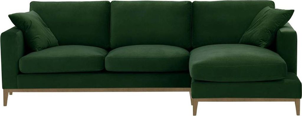 Rechtsseitiges Ecksofa Covex Wood-Velluto 10-wax black