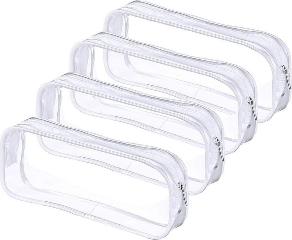 Pvc-Federmäppchen 4er-Pack, Großes Fassungsvermögen Mit Produktbild 