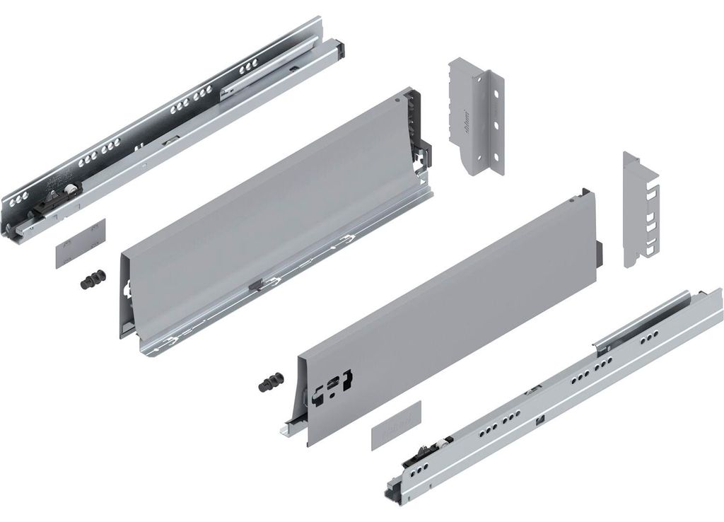 Blum Tandembox antaro K Schubladenschienen-Set | 1 Paar, 30kg 450mm | Vollauszug Blumotion, grau