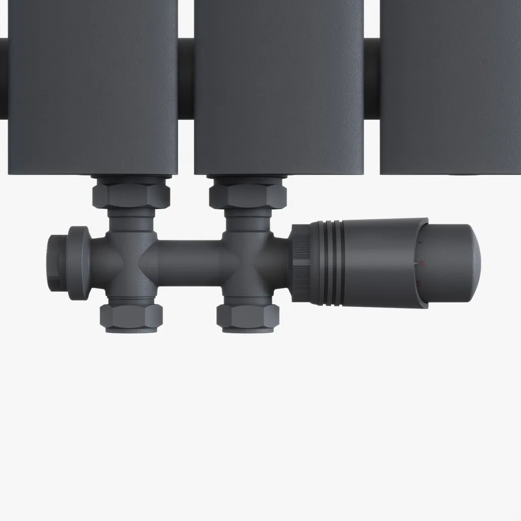 Multiblock de chauffage anthracite SONNI avec tête de thermostat - 8
